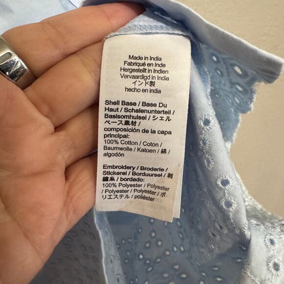 J.Crew Jolie Eyelet Cotton Poplin Top Size 3X NWT Style CA974 - Picture 6 of 9